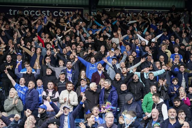The travelling Pompey fans were in good voice throughout their trip to Wycombe's Adams Park.