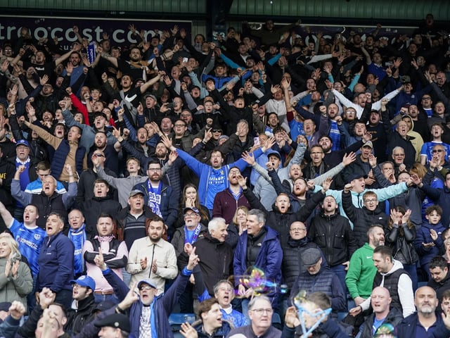 The travelling Pompey fans were in good voice throughout their trip to Wycombe's Adams Park.