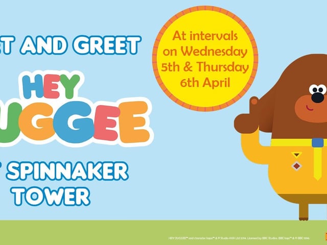 Two children’s TV favourites are to bring family fun to Portsmouth’s Spinnaker Tower this Easter holiday. Duggee, the big, lovable dog from the hit Cbeebies series ‘Hey Duggee’, will be at the Tower to meet and greet young visitors on April 5 and 6. The following week, JJ from the popular CoComelon series, will be there on April 12 and 13. Booking is essential for the meet and greets, which will run at 11am, 12pm, 1pm, 2pm and 3pm. Tickets are £11.50 per child – £6 for children under four years old – and £14.95 per adult. This cost includes general admission to the Tower, to be used at any time on the same day and an eggstra-special Easter activity trail. To book a meet and greet with JJ or Duggee, visit bookings.spinnakertower.co.uk/book
