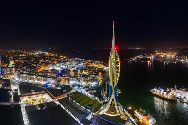 PIctured: Portsmouth's beating business heart with Spinnaker Tower, the dockyard and Gunwharf Quays.
Photo: www.shaunroster.com