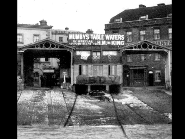 Landing stage for the chain ferry at the end of Broad Street, Old Portsmouth. Undated