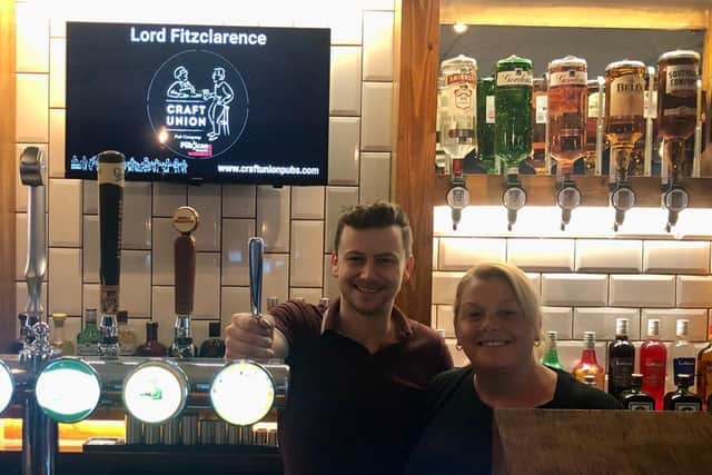 The Lord Fitzclarence is set to relaunch in Osborne Road, Southsea, this week. It will be at the former Kingsley's bar location. L to R: Pub operator Adam Hughes and pub area manager Louise Hill.