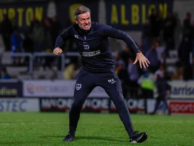 How could we not end it on this? Nicky Cowley's passionate fist pump to the away end has been hailed by Pompey fans on social media.