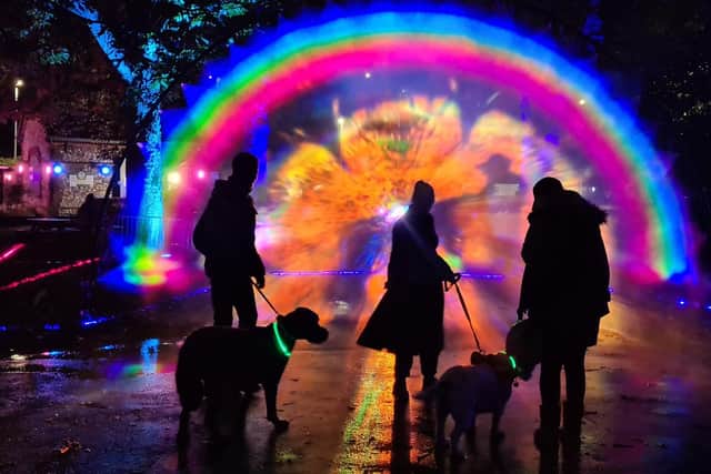 We Shine Portsmouth
Pretty rainbow art water feature in Victoria Park
Picture: Alex Yorke
More about the artist here for the rainbow feature here:
https://www.weshineportsmouth.co.uk/artists/benjamin-clegg-mandala-creative/