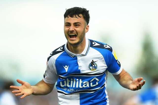 Pompey target Aaron Collins scored 17 goals for Bristol Rovers this season as they earned promotion back to League One   Picture: Harry Trump/Getty Images