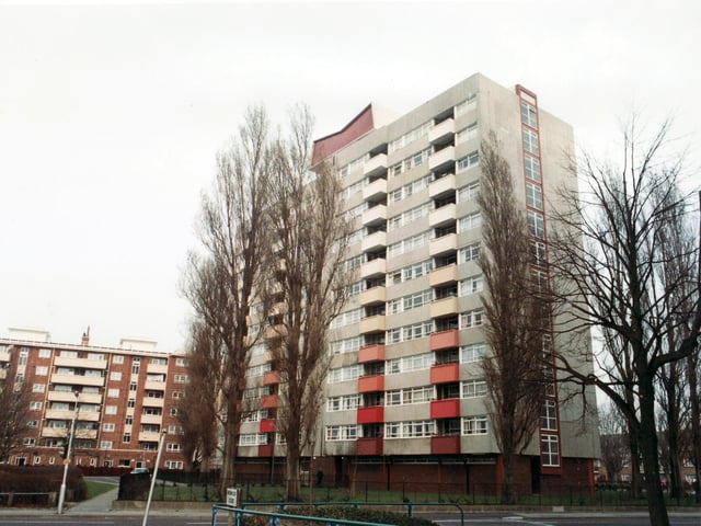 Tower blocks in March 1996