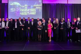 Winners gather on stage at last year's inaugural Maritime UK Solent Awards. Picture: Maritime UK Solent