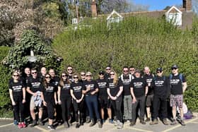 L-R: Ellie Harris, Colin Spooner, John Pagni, Cam Geddes, Mark Stroud, Laura Whelton, Ian Smith, Lana Turnbull, Matt Aitken, Cheyenne Wylie, Kirsten Groves, Tina Christison, Rob Grierson, Chris Evans, Liv Cook, Aaron Maine, Jason Lucas, James Melly, James Saukinsey, Ben Grisenthwaite, Adam Cheshire from the Whiteley Specsavers office.