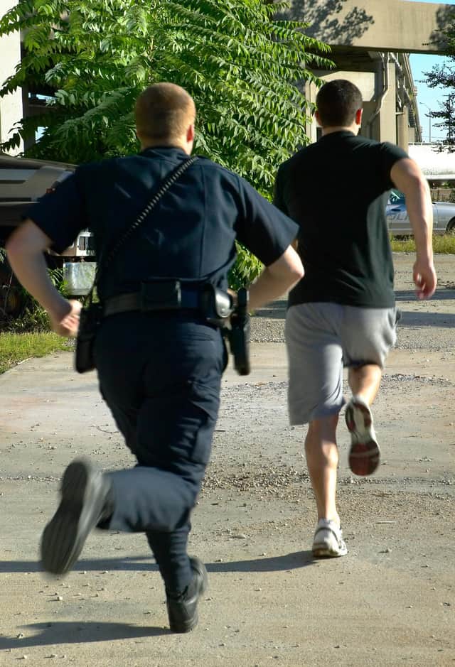 Rick witnessed a real police chase from his office window, seeing a policeman running after a youth who had pulled a knife. Picture Adobe Stock