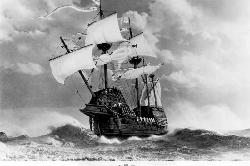 A fantastic illustration of the Royal Navy Flagship The Mary Rose at sea