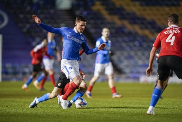 Callum Johnson believes he has overcome a tricky settling in period to prove his Pompey worth. Picture: Jason Brown/ProSportsImages