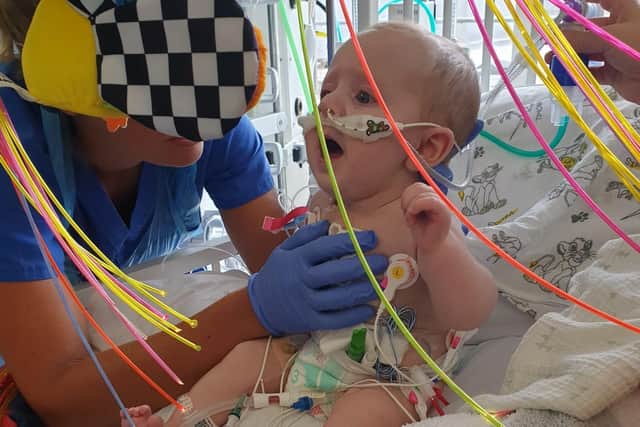 Jack Clements, from Fratton, at Southampton General Hospital