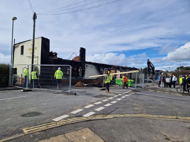 The Osborne View, struck by a huge fire which is believed to have started as a result of a a tumble dryer electrical fault, pictured on Friday, February 23 2024.