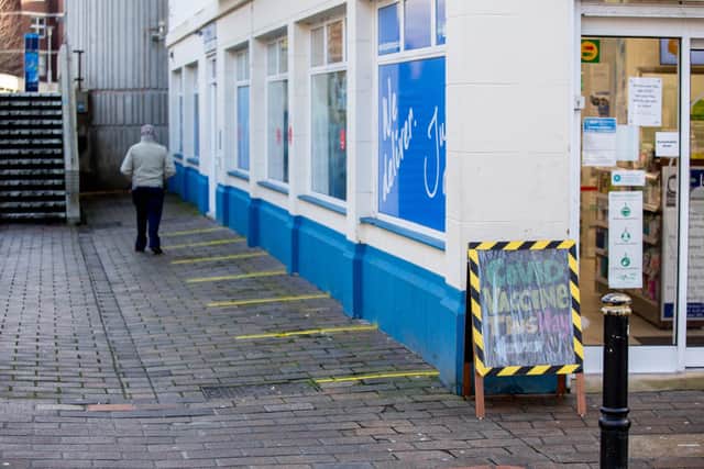 Lalys in Guildhall Walk, Portsmouth are giving out Covid-19 vaccine from 28 January 2021Pictured: GV of Lalys, Guildhall Walk, Portsmouth on 28 January 2021Picture: Habibur Rahman