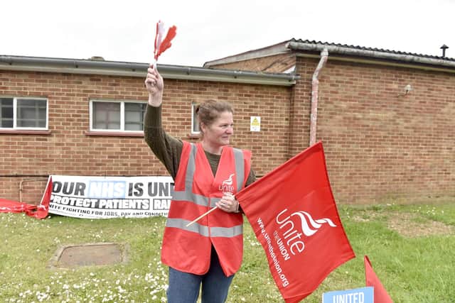 Pictured is: Nicola Montague, paramedic.
Picture: Sarah Standing
