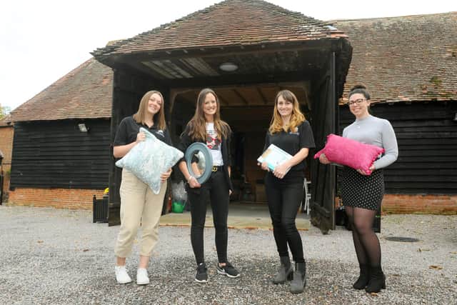 Little Barn Door. Pictured is: (l-r) Emily Porter, staging design associate, Natalie Evans, owner, Faye Mapleson House, staging design associate and Fay Goodchild, business operations administrator.

Picture: Sarah Standing (131020-5666)