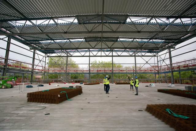 The sports hall on the top floor of the leisure centre will host student sports matches. Picture: Habibur Rahman