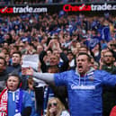 Pompey fans at Wembley against Sunderland in the Checkatrade Trophy final on March 31, 2019. Picture: Habibur Rahman