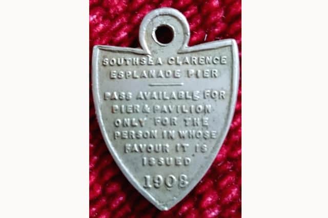 A pass token for the favoured few which allowed them to get on to the original Clarence Pier, Southsea. Picture: Clare Ash