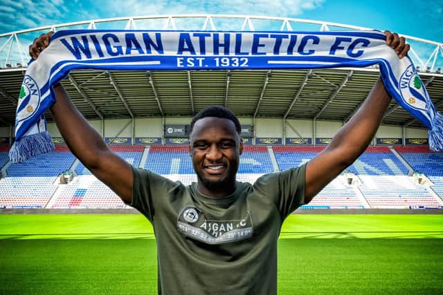Christian Saydee has joined Wigan from Pompey for an undisclosed fee. Picture: Bernard Platt