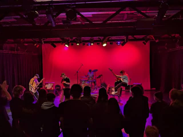 CARSICK performing an exclusive gig for HSDC's students.