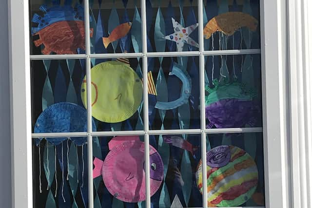 A window decorated for the first Alverstoke Art Trail, February 2021. Picture by Zella Compton
