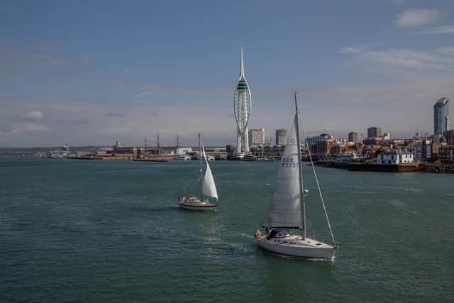 National Coastwatch at Fort Blockhouse, Gosport on Tuesday 30th August 2022
Pictured: View from the signal tower.

Picture: Habibur Rahman