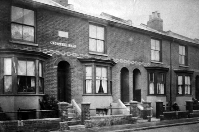 Terraced houses in Cromwell Road , Eastney in the early years of the last century.