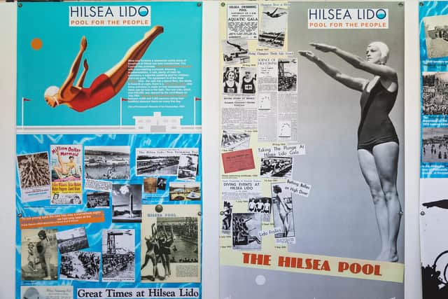 Part of the new display showing the history of Hilsea Lido. Picture: Mike Cooter (090721)