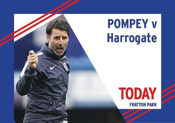 Pompey play host to Harrogate today in the FA Cup