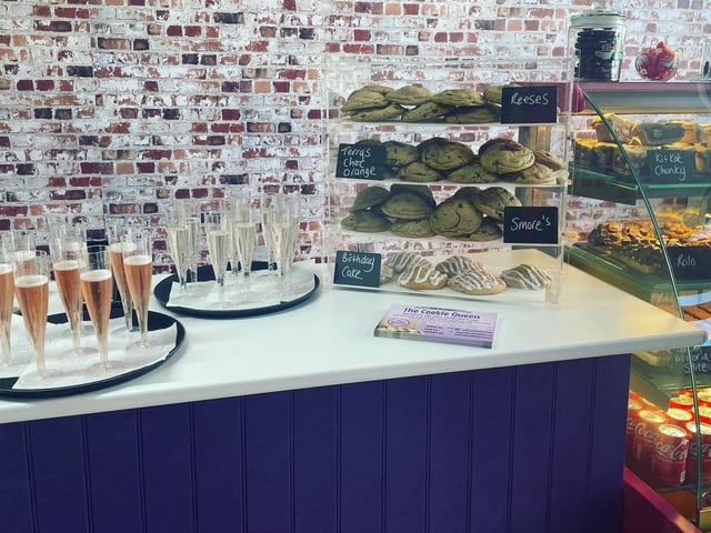 The Cookie Queen opened yesterday (May 14) on Cosham High Street, and queues of people lined up out the door to sample New York style stuffed cookies, and cookie pie slices. Gemma Daysh, the business owner, estimates hundreds of people visited the bakery. Picture: Gemma Daysh.