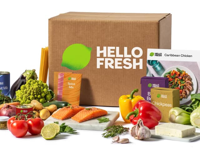 HelloFresh sends out just the right quantity of fresh foods and other ingredients in a box, straight to your door
