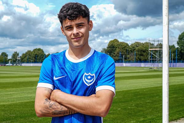 John Mousinho watched Alex Robertson in person three times to rubber stamp Pompey's swoop for the Manchester City youngster. Picture: Portsmouth FC
