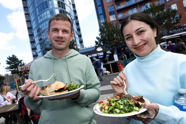 Serghei Munteanu and Svetlana Boaghe at the British Street Food Awards, Gunwharf Quays, last year.
Picture: Chris Moorhouse  (jpns 280821-04)