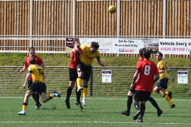 Action from Fareham's 5-2 Vase loss to Plymouth Parkway. Picture: Paul Proctor.
