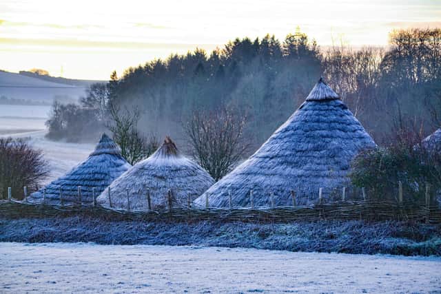 A winter views at Butser Ancient Farm. Picture by Rachel Bingham