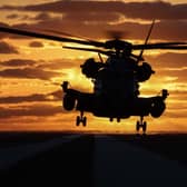 Sea Stallion launches.
:A CH-53E Super Stallion operating on HMS Prince of Wales. Picture: Royal Navy.