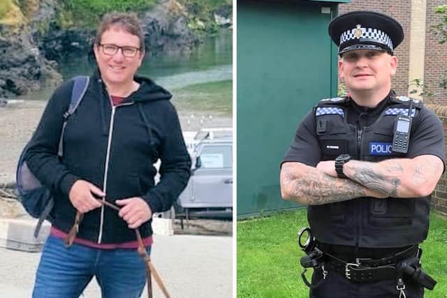 Tributes have been paid to PC Doug Franks (right) and Sgt Sean Preston (left). Picture: Sussex Police