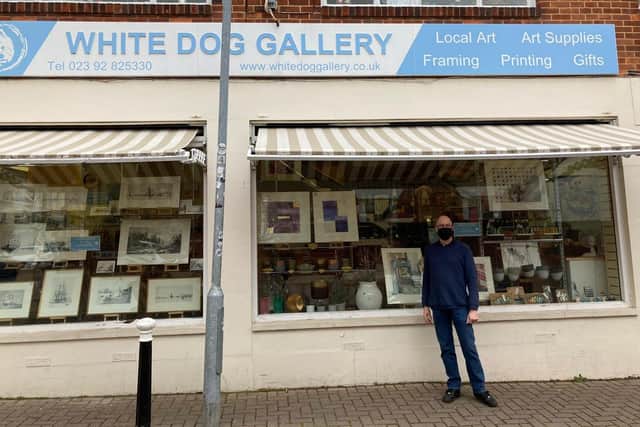 Rick Steenhuis, owner of White Dog Gallery, off Palmerston Road Picture: Steve Deeks