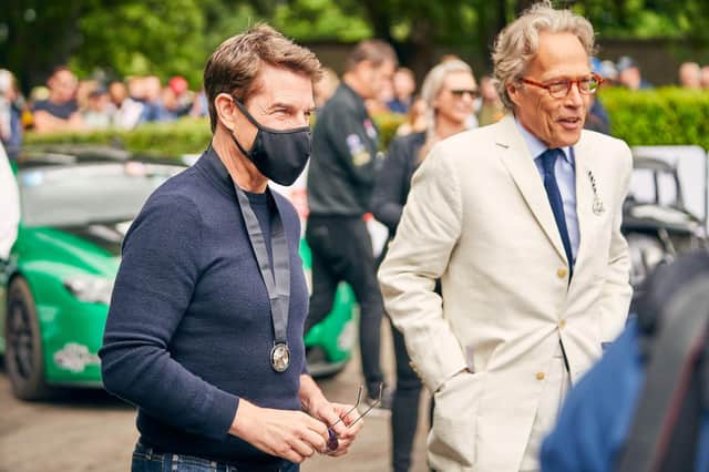 Tom Cruise and the Duke of Richmond at the final day of the Goodwood Festival of Speed. Picture: Dominic James