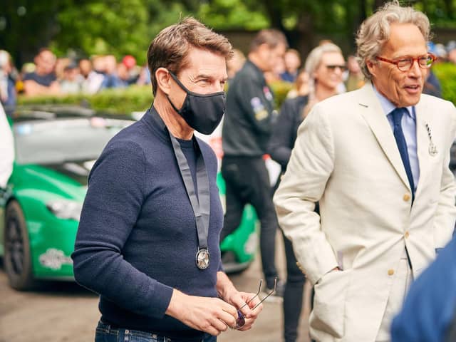 Tom Cruise and the Duke of Richmond at the final day of the Goodwood Festival of Speed. Picture: Dominic James