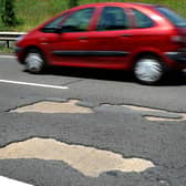 Potholes on the A27  between Chichester and Portsmouth. Pic Steve Robards SR1515024  01-07-2015