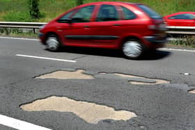 Potholes on the A27  between Chichester and Portsmouth. Pic Steve Robards SR1515024  01-07-2015