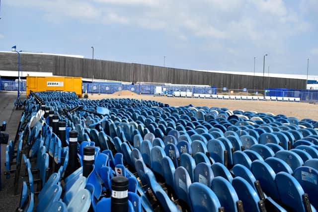 Removed North Stand Upper seats can now be bought online on the Pompey website.  Picture: Portsmouth FC