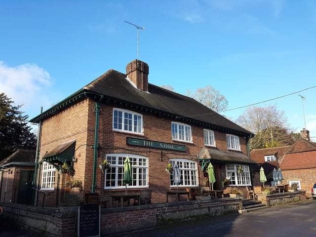 The Shoe Inn in Exton has a beer garden that overlooks a tranquil meadow.