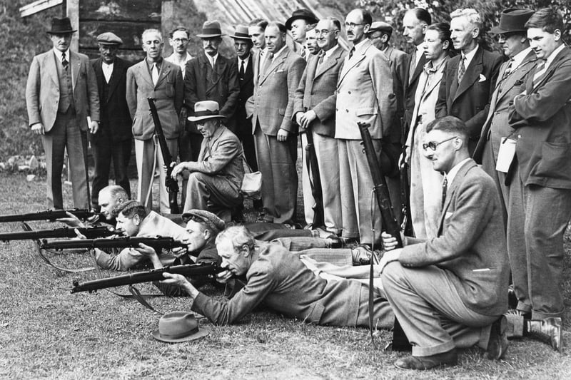 Home guard at Cosham undertaking a drill in 1940. Andrew August tells us his brother Jack August is pictured second from the right wearing the cap.
He serviced with the Cosham Home guard before joining the Royal Engineers and spending four Years in the Far East with the 14th Army returning home and working for G A Days as driver until he retired.
The News Portsmouth PP485