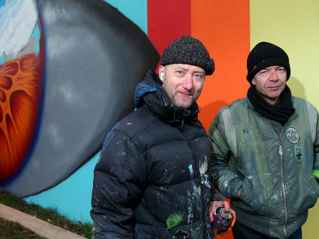 My Dog Sighs and Fark, right. Picture: Chris Moorhouse (jpns 250223-18)