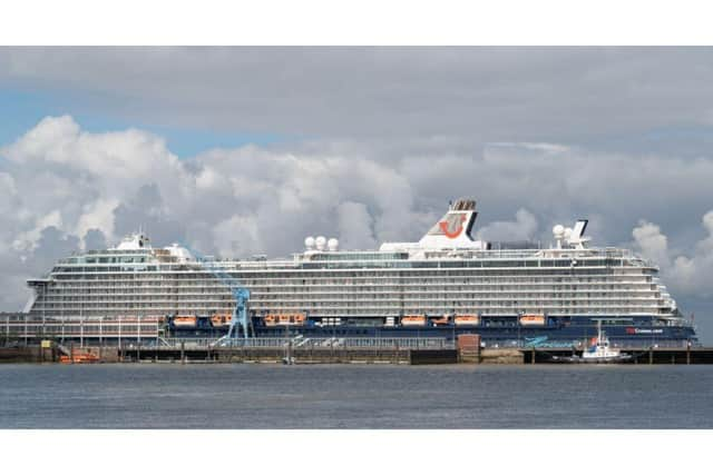 Mein Schiff 3, which is operated by Tui, in Cuxhaven, Germany in 2020. Picture: David Hecker/Getty Images)