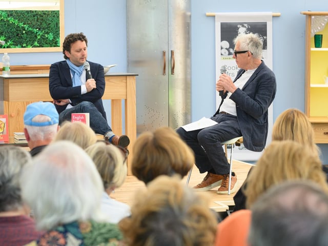 Pictured is: Johnny Grey (right) Kitchen designer, author and educator, and literary executor of the Elizabeth David Estate with & Thomas Marks, Writer, art critic and co-founder of Marks & Calil Picture: Keith Woodland (140921-33)