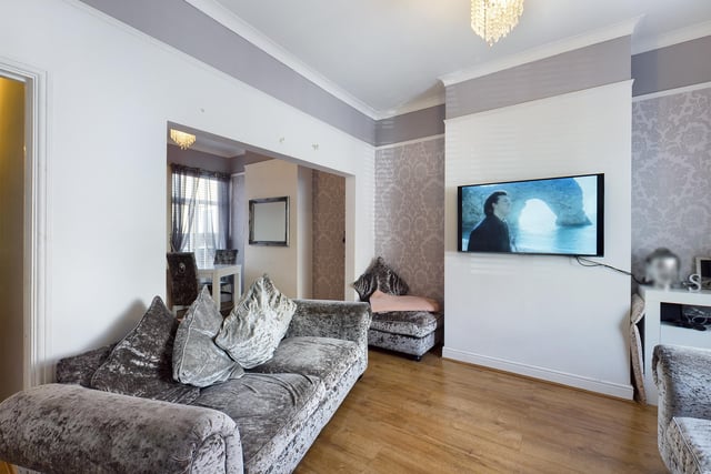 A good-sized room extends in to the dining area, according to the estate agent.